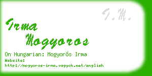 irma mogyoros business card